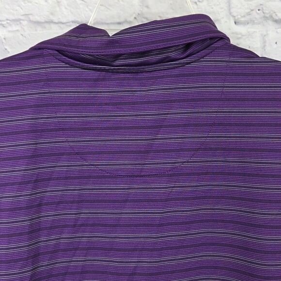 Pebble Beach Men's XXL Performance Golf Polo Shirt Active Wicking Purple/Black - Picture 5 of 7